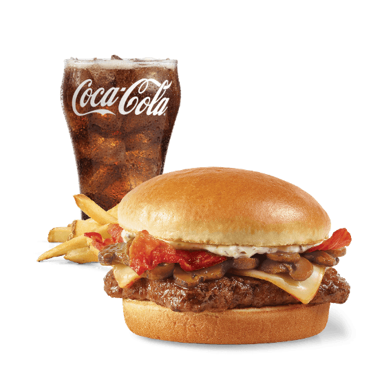 Mushroom Bacon Cheeseburger Combo