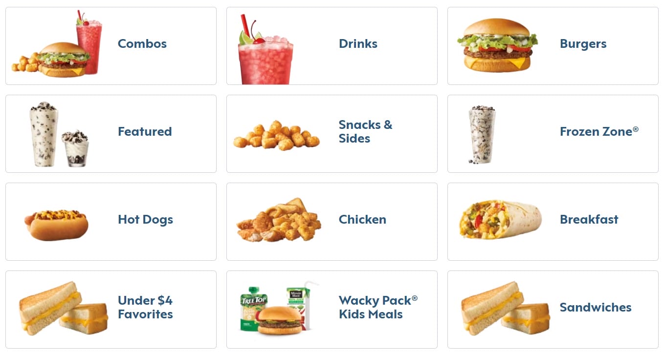 Sonic Drive-In Menu