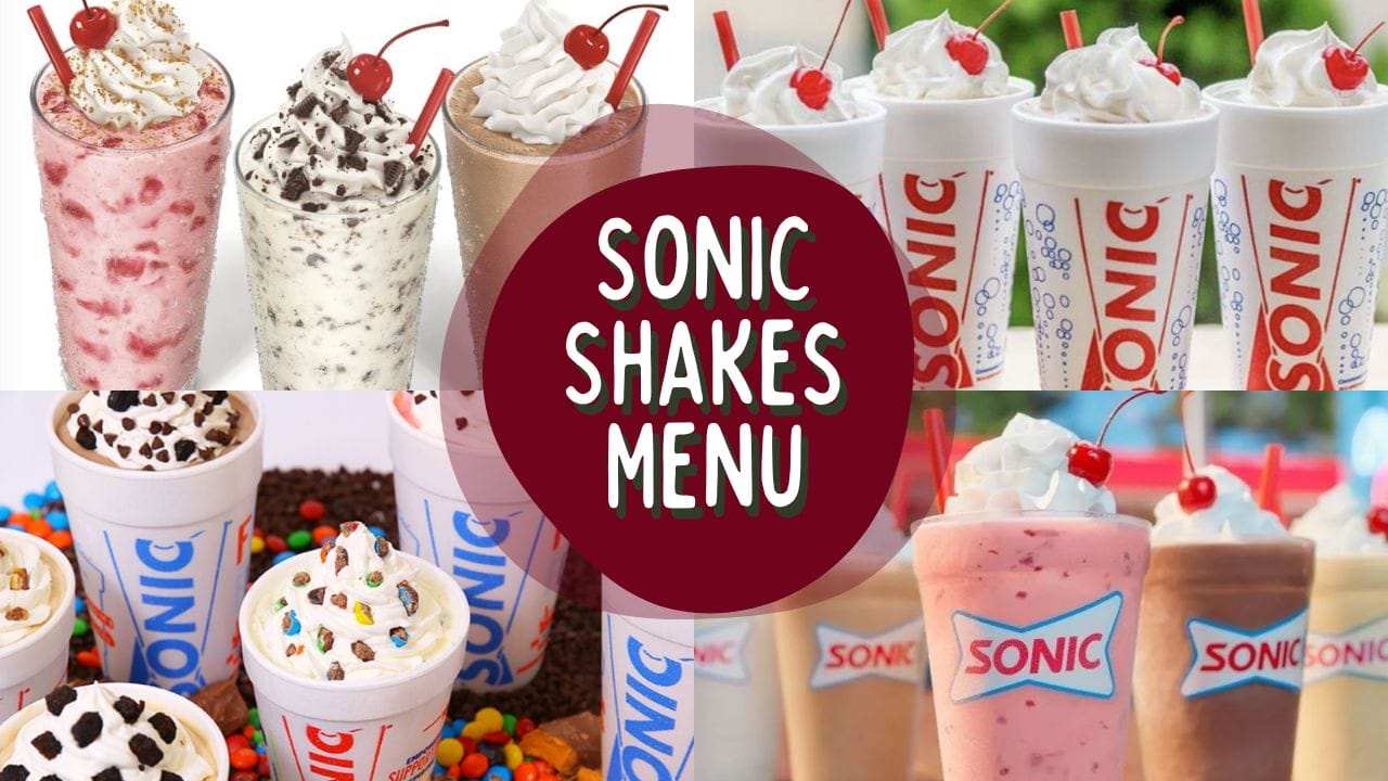 Sonic Shakes Menu