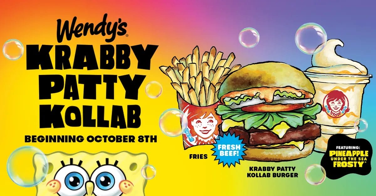 Wendy’s The Krabby Patty Kollab Menu Calories and Prices So Foody