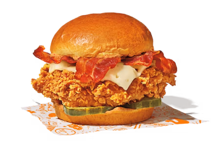 popeyes’ Spicy Bacon & Cheese Chicken Sandwich