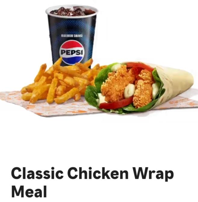 Classic Chicken Wrap Meal