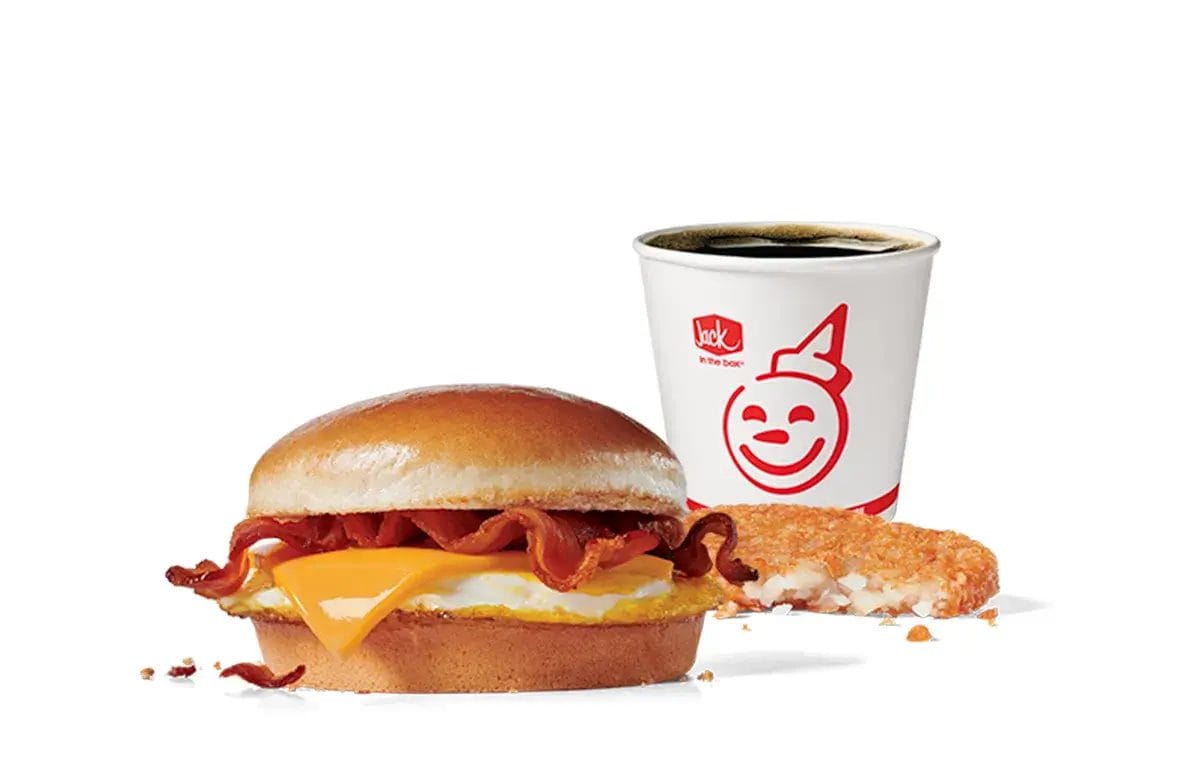 Bacon Breakfast Jack® Combo