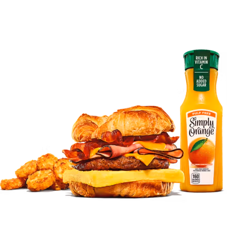 Burger King Fully Loaded Croissan'wich Meal Small