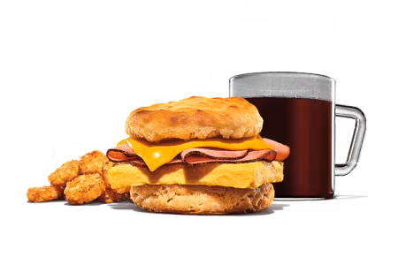 Burger King Ham, Egg & Cheese Biscuit Meal