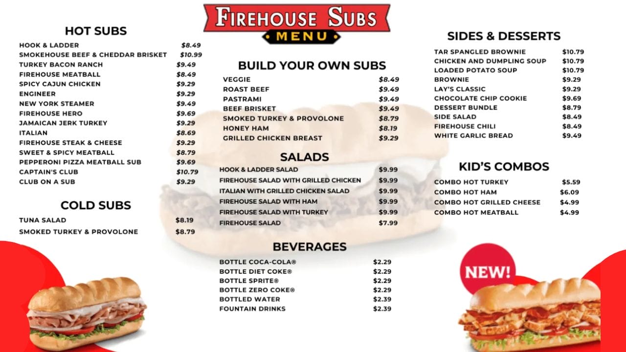 Firehouse Subs Allergen Menu